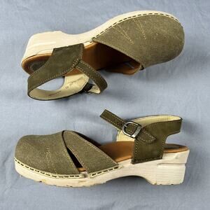 Dansko Tiffani Brown Milled Sandals Woman’s Size 10 Round Toe Dress Clogs